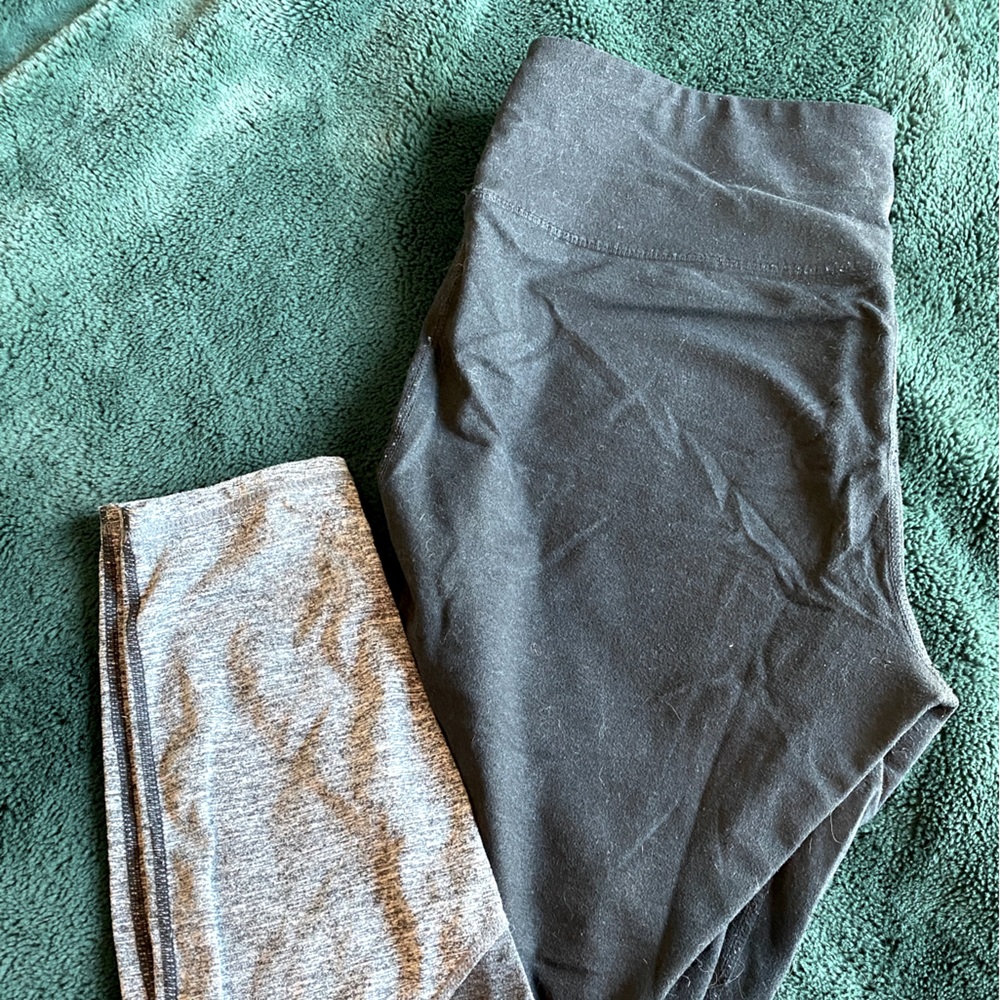 Large Black & Gray Leggings